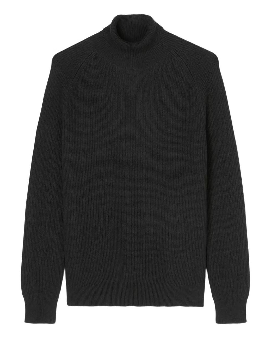 Marc O' Polo Black Ribbed Turtleneck Sweater for men