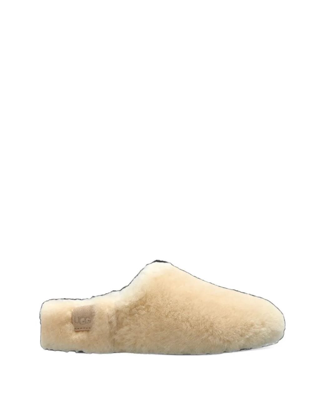 Ugg White Elea Fluffed Slip-Ons