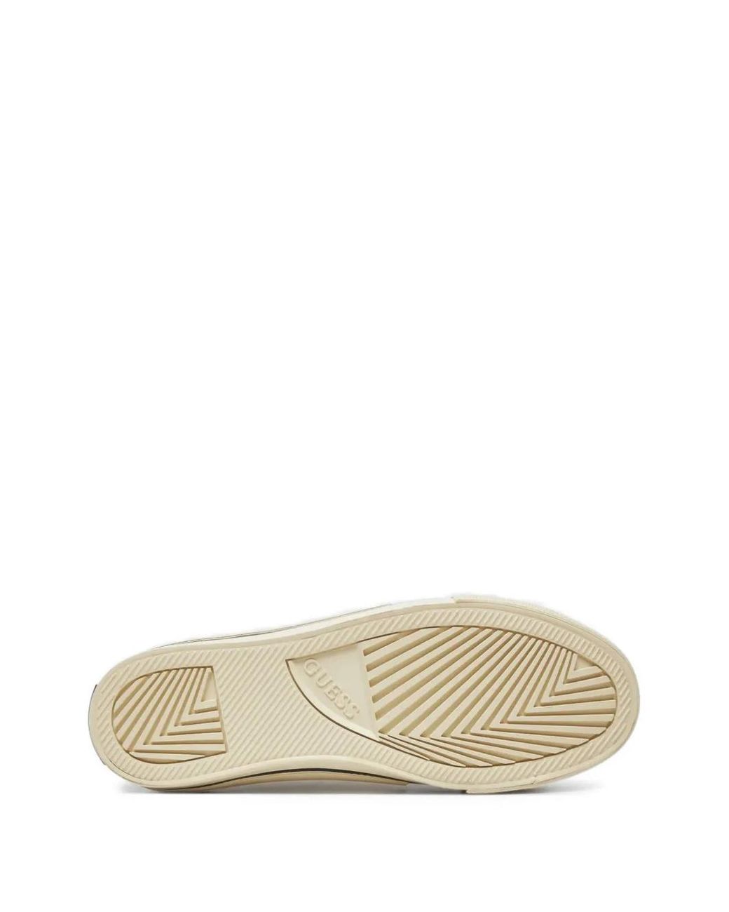 Guess White Monogram Lace-Up Sneakers