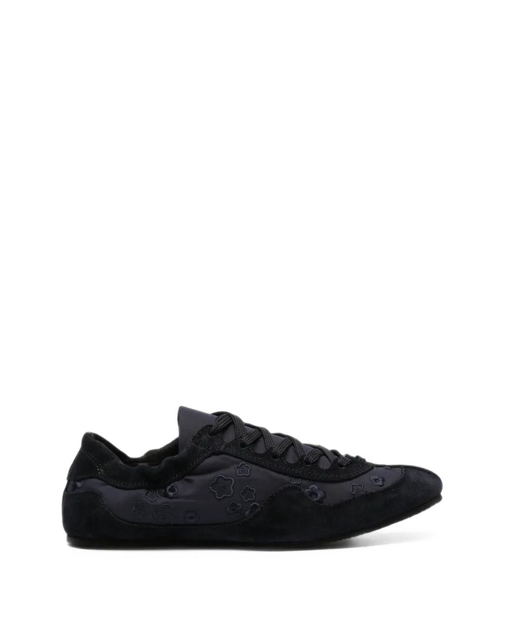 CECILIE BAHNSEN Black Blaise Floral-Embroidered Sneakers