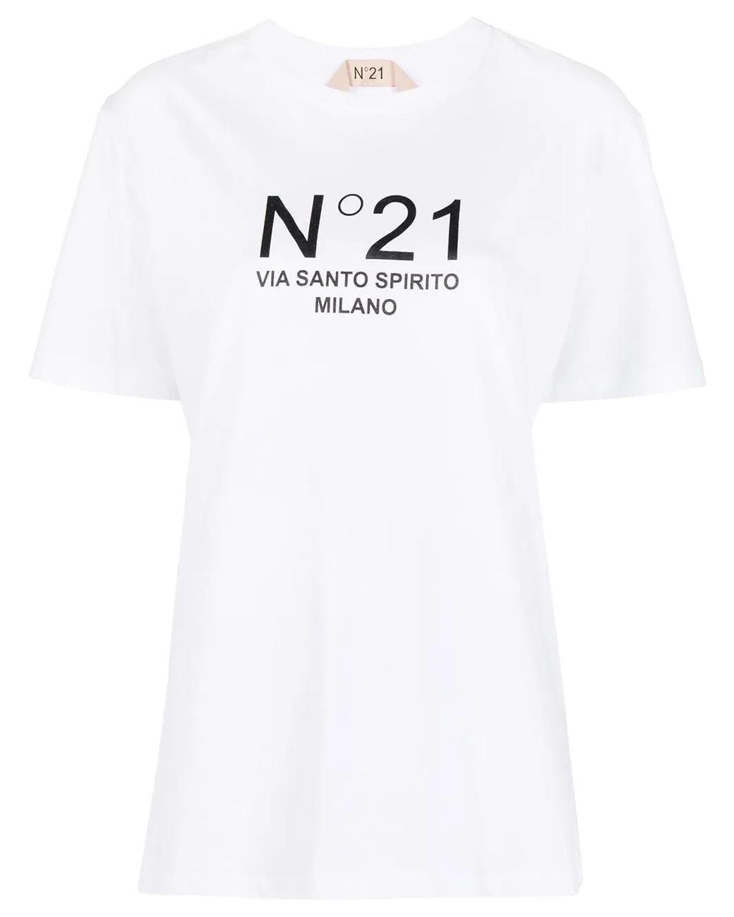 N°21 White Logo-Print T-Shirt