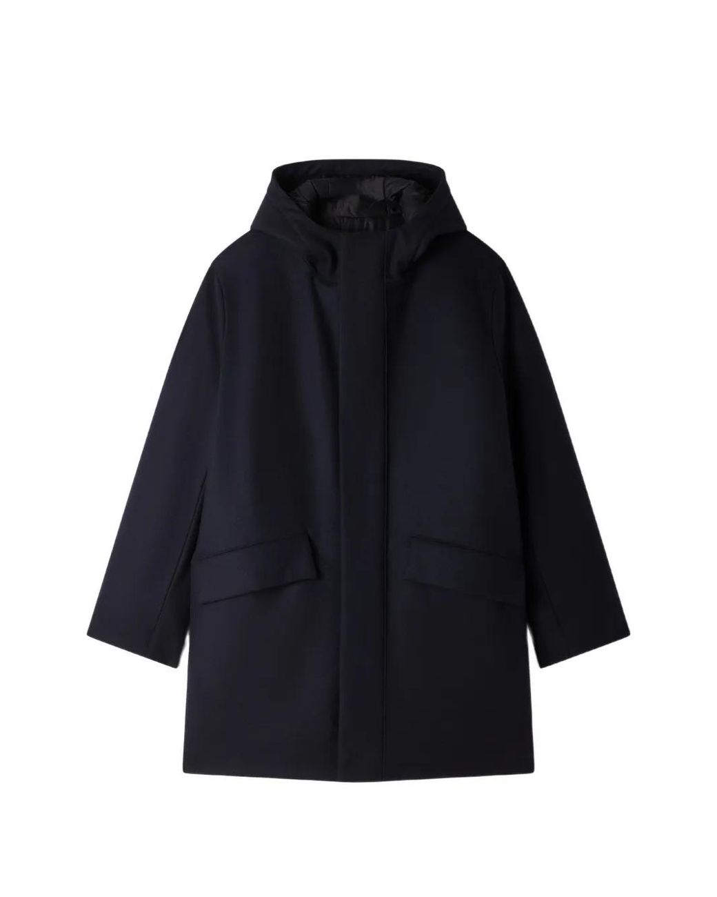 Sandro Blue Wool And Cashmere Parka for men