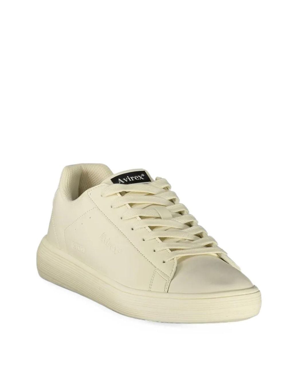 Avirex Natural Logo-Embossed Lace-Up Sneakers for men