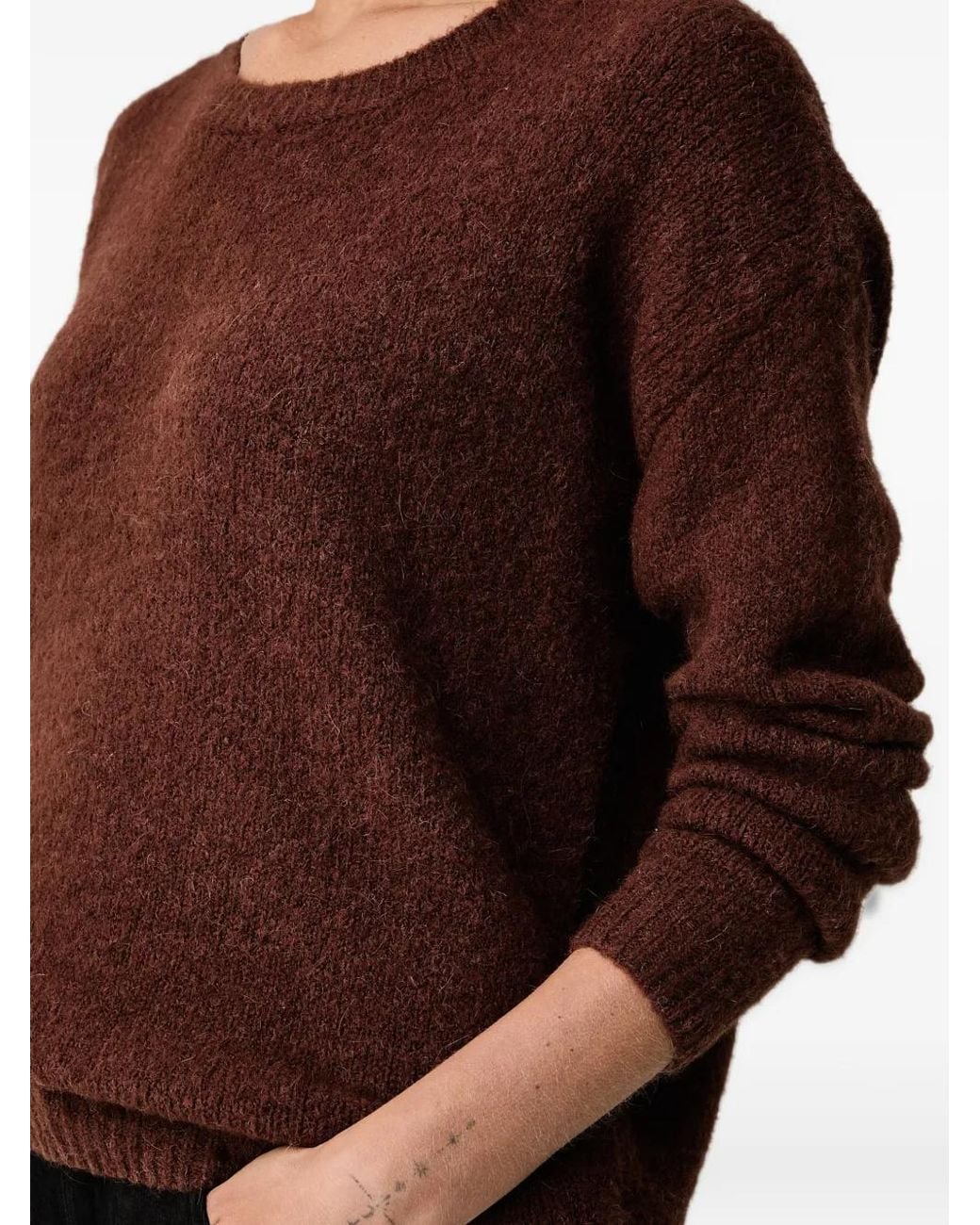Fracomina Red Logo-Plaque Sweater