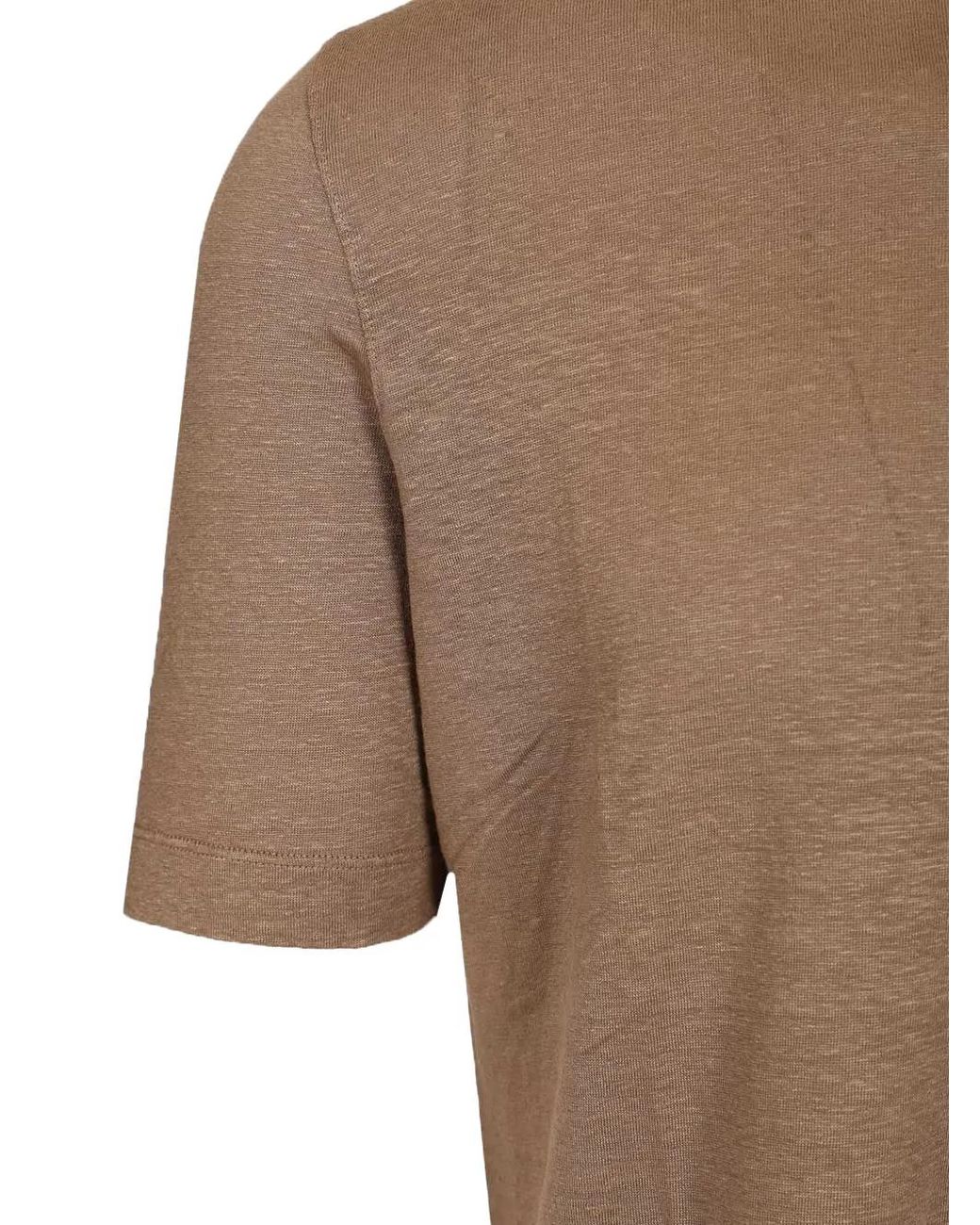 Al Duca D'aosta Brown Crew-Neck T-Shirt for men