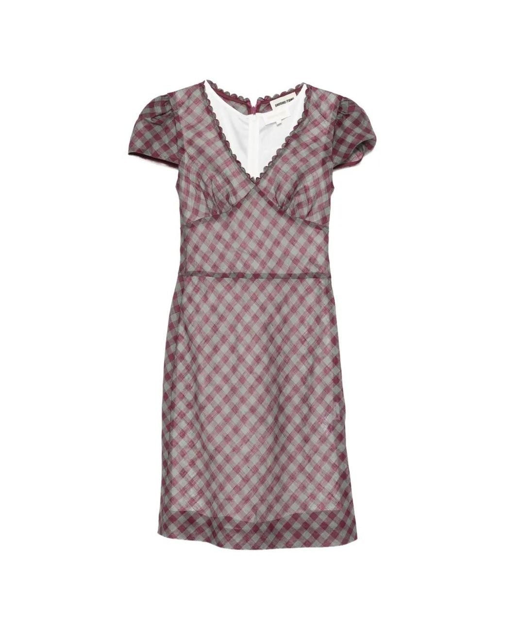 ShuShu/Tong Purple Robe Courte À Motif Tartan