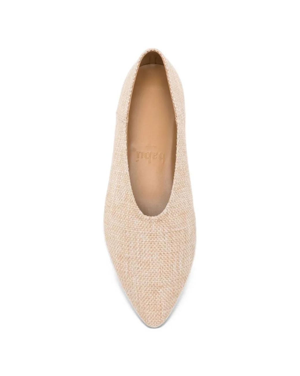 babú Milano Natural Dune Pointed-Toe Ballet Flats