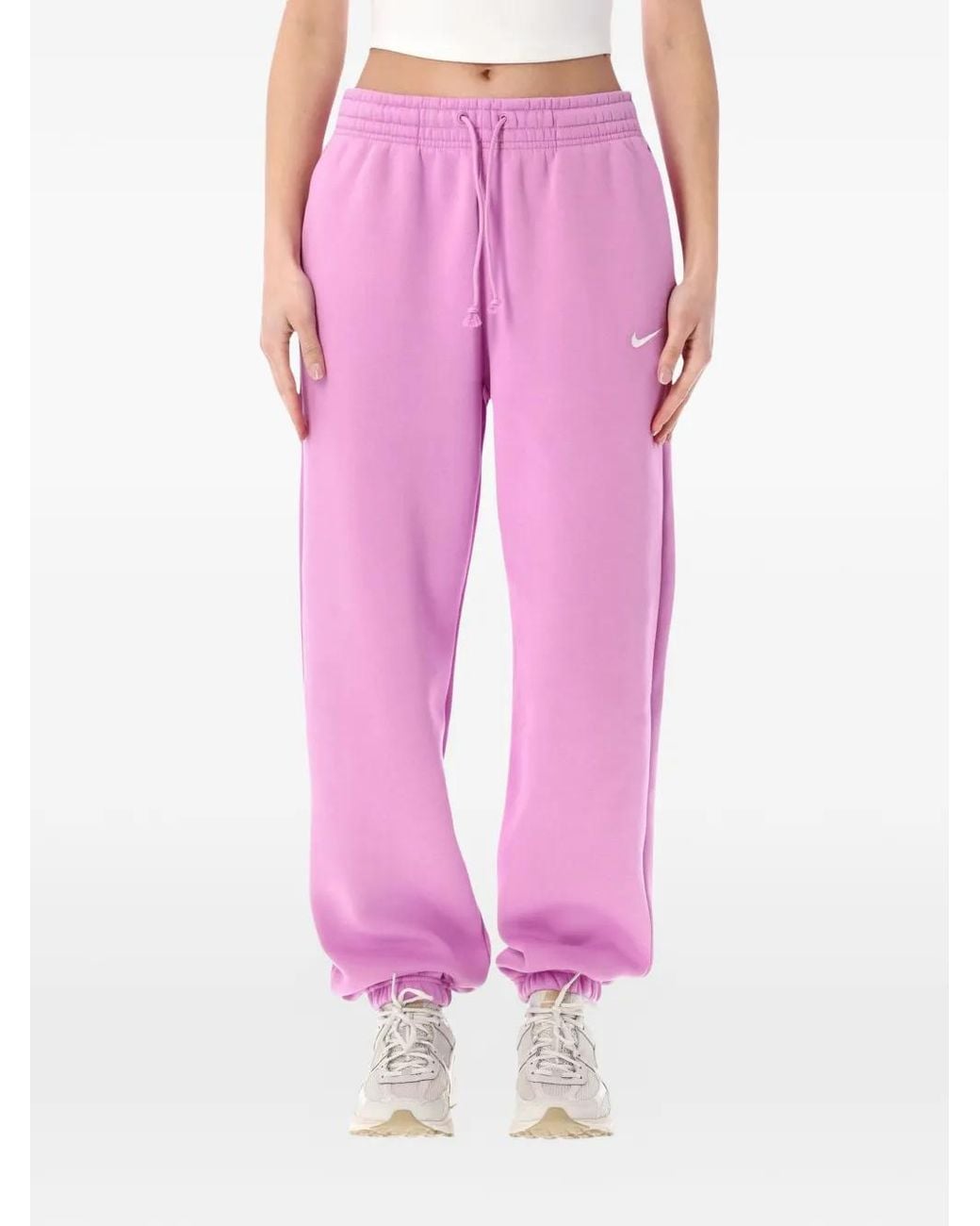 Nike Pink Logo-Detail Track Pants
