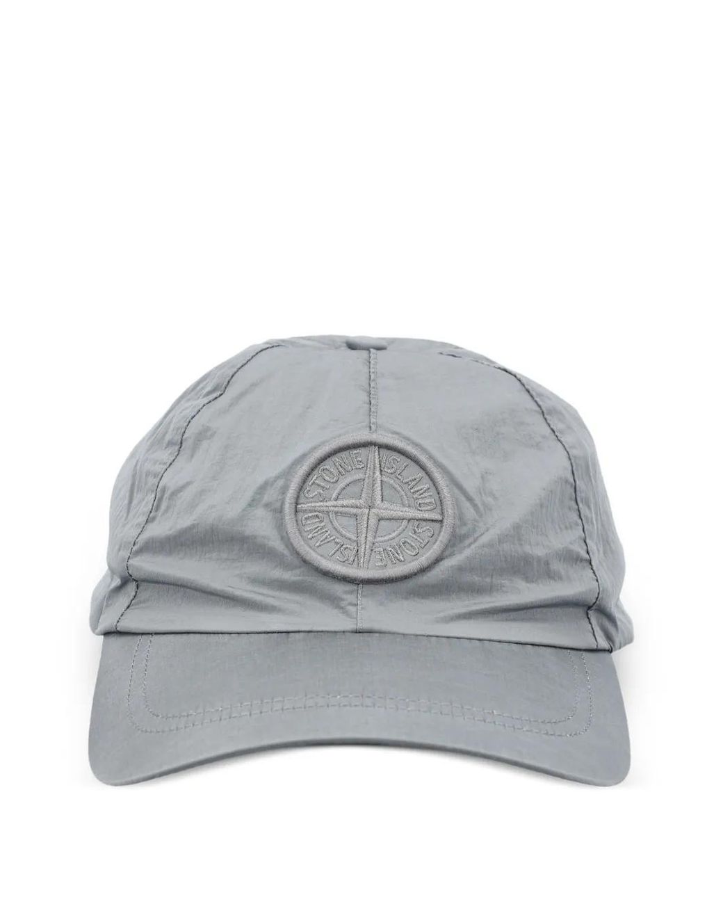 Stone Island Gray Compass Patch Baseball Cap for men