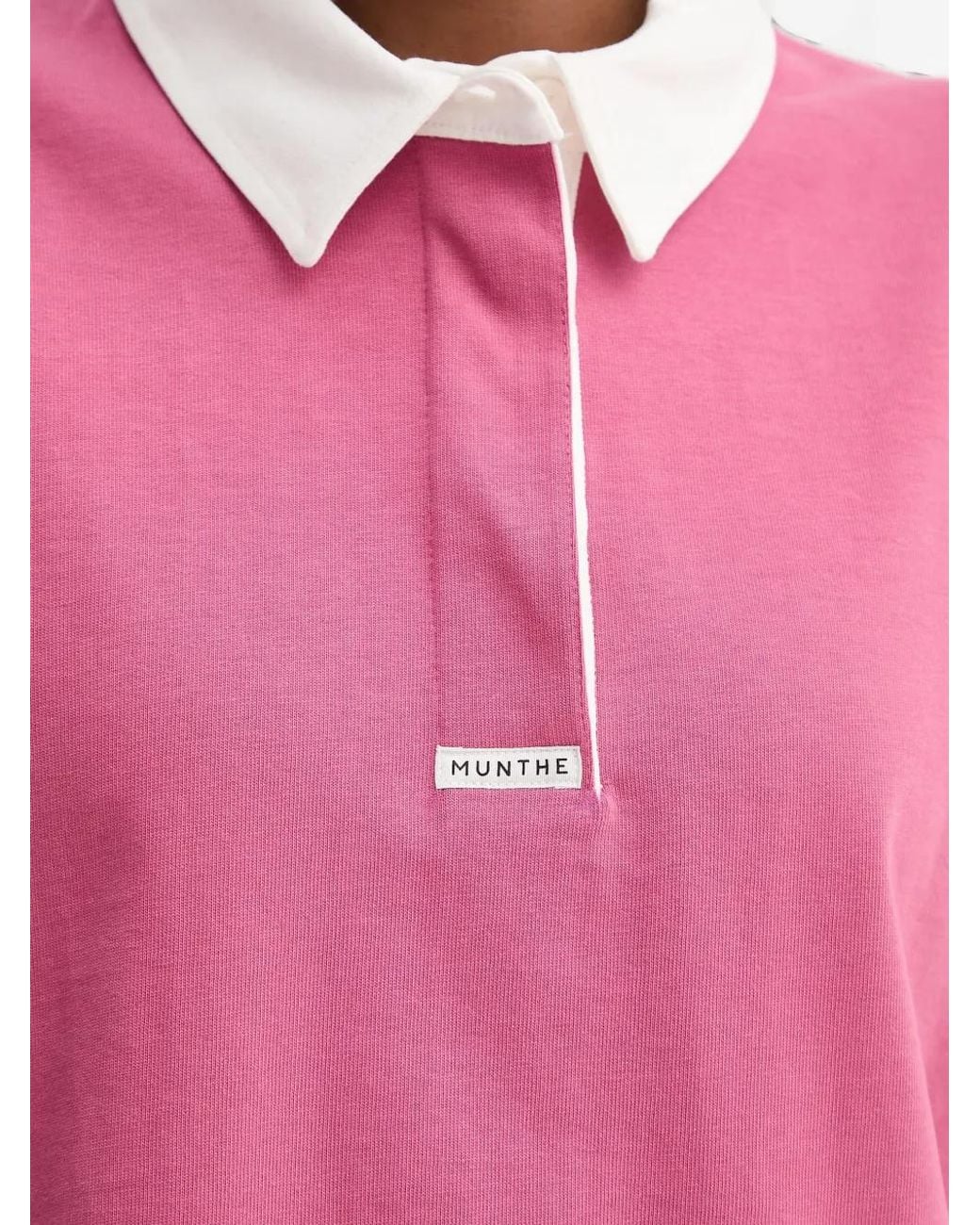 Polo En Coton Munthe en coloris Pink