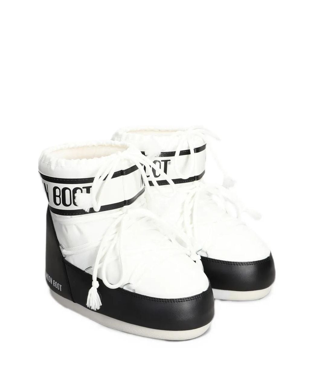 Moon Boot Icon Low Nylon Boots in White | Lyst