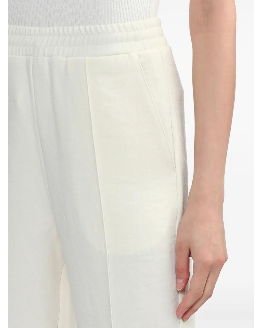 J.W. Anderson Tech-Jersey Flared Broek in het White
