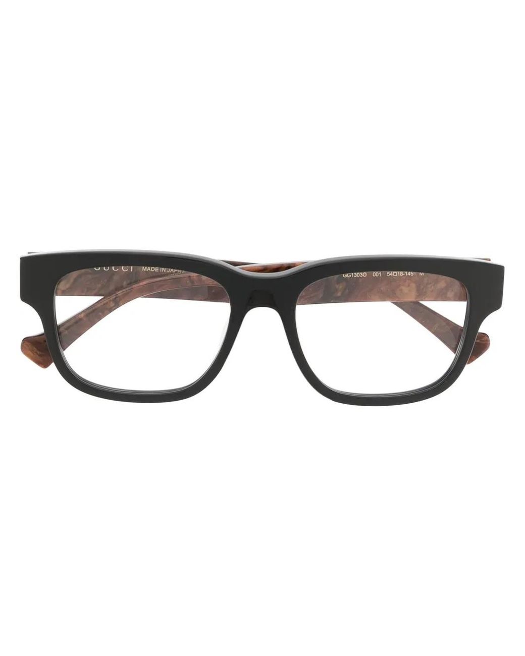 Gucci Brille Mit Logo in Brown für Herren