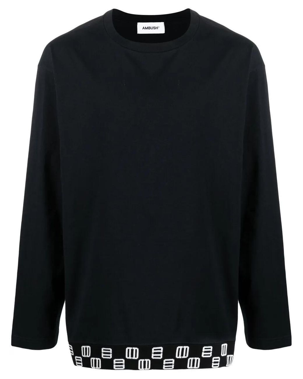 Ambush Black Logo-Print Long-Sleeved T-Shirt for men