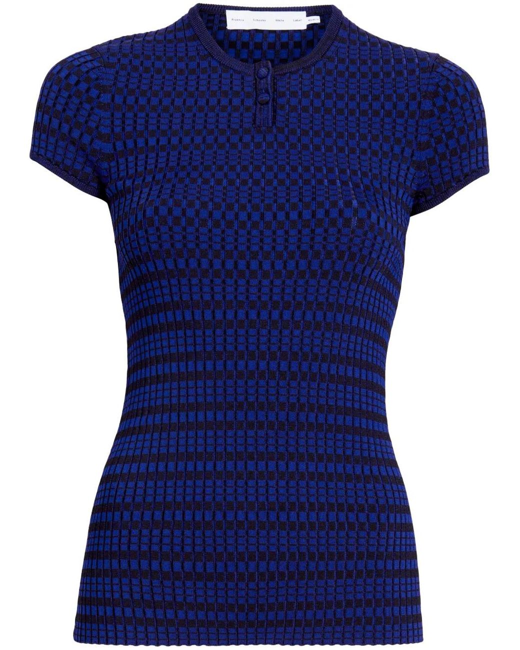 Proenza Schouler Blue Shelle Knitted Top
