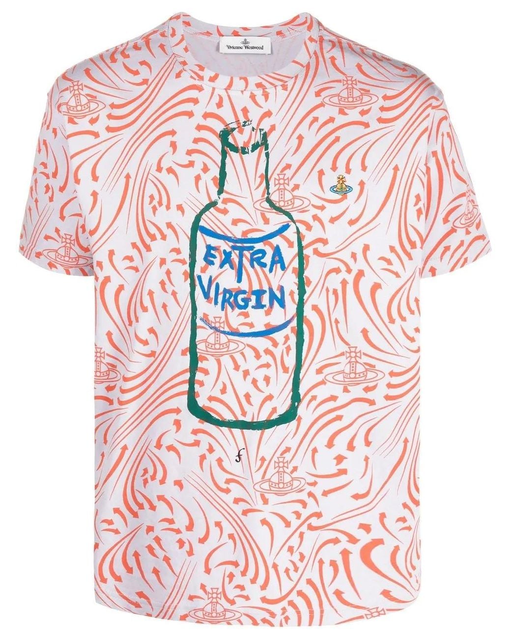 Vivienne Westwood Pink Extra-Virgin Graphic-Print Logo T-Shirt for men