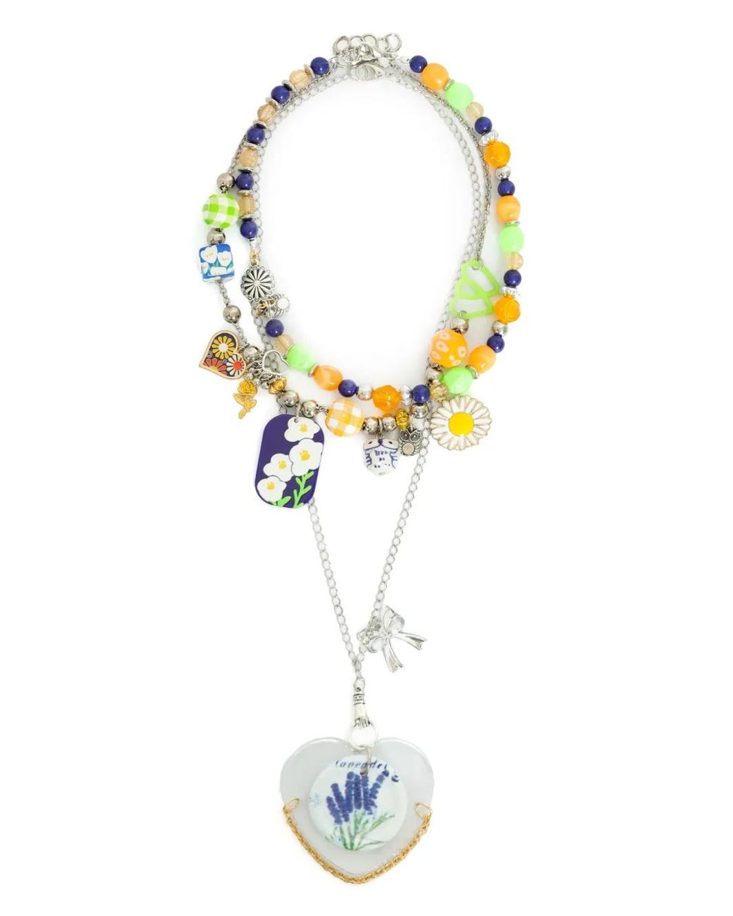 Amir Slama Metallic Heart-Pendant Necklace