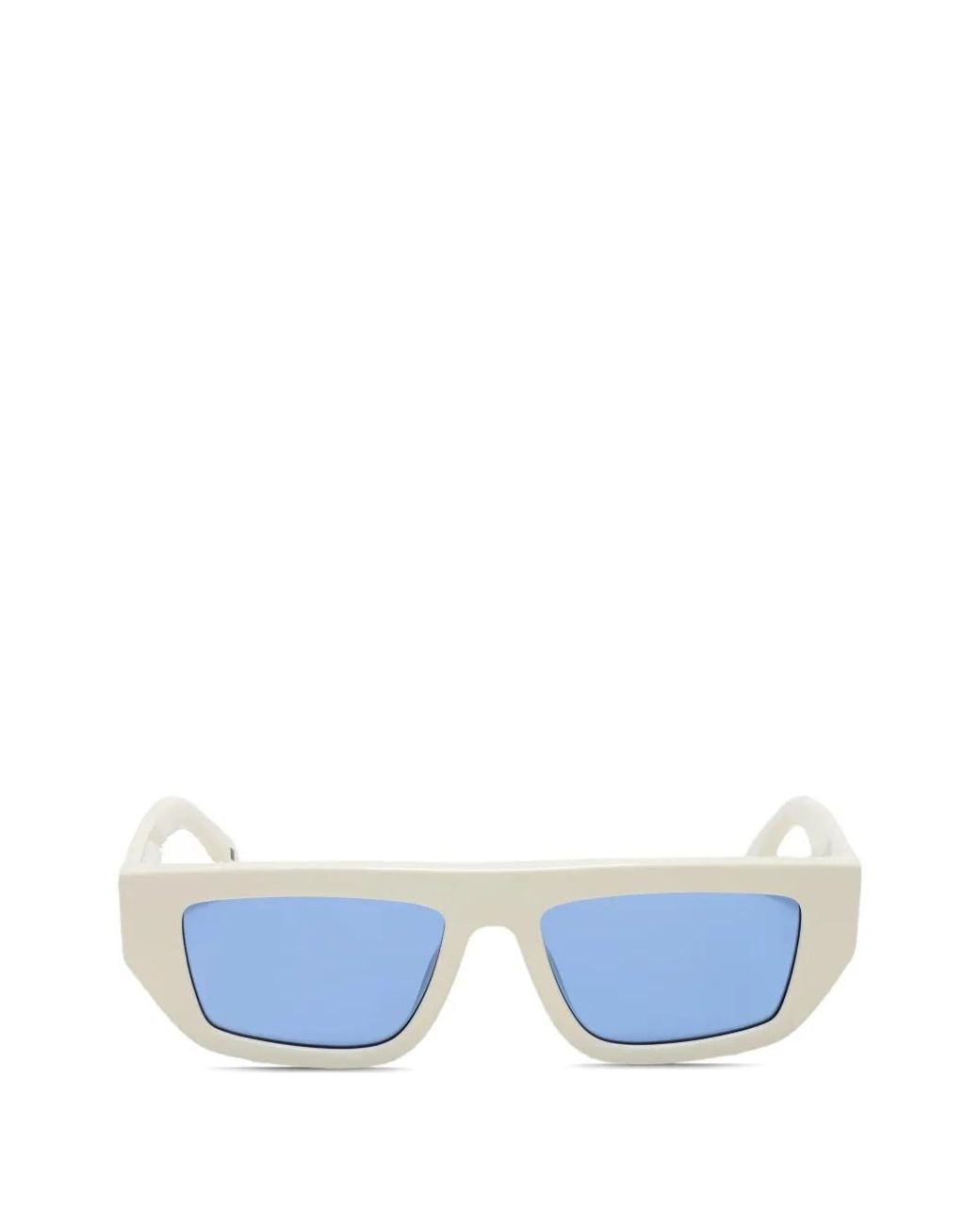 Palm Angels Blue Hercules Rectangle-Frame Sunglasses