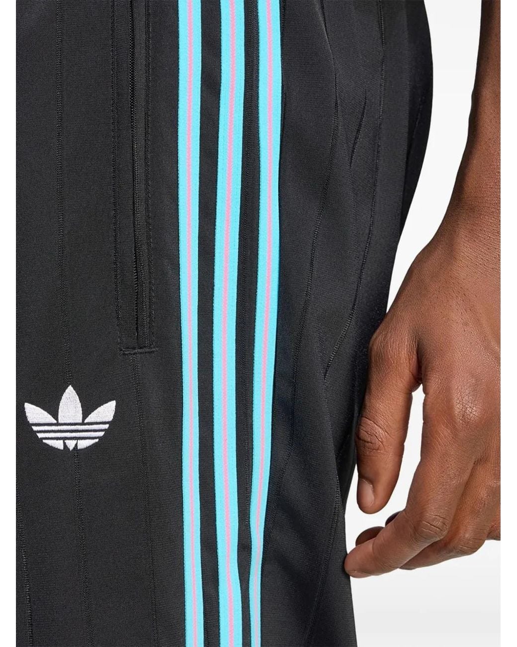 Adidas Black Firebird Drop Needle Track Pants for men
