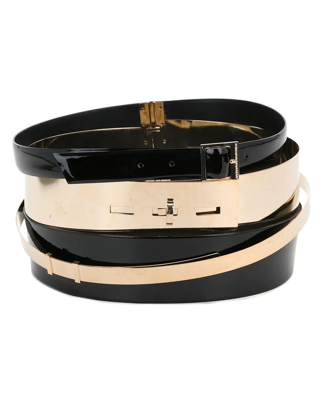Alexandre Vauthier Black Multi Layer Belt