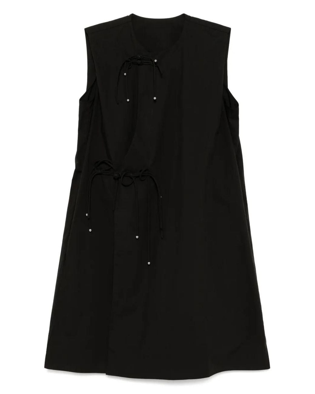 JNBY Black Bead-Embellished Sleeveless Dress