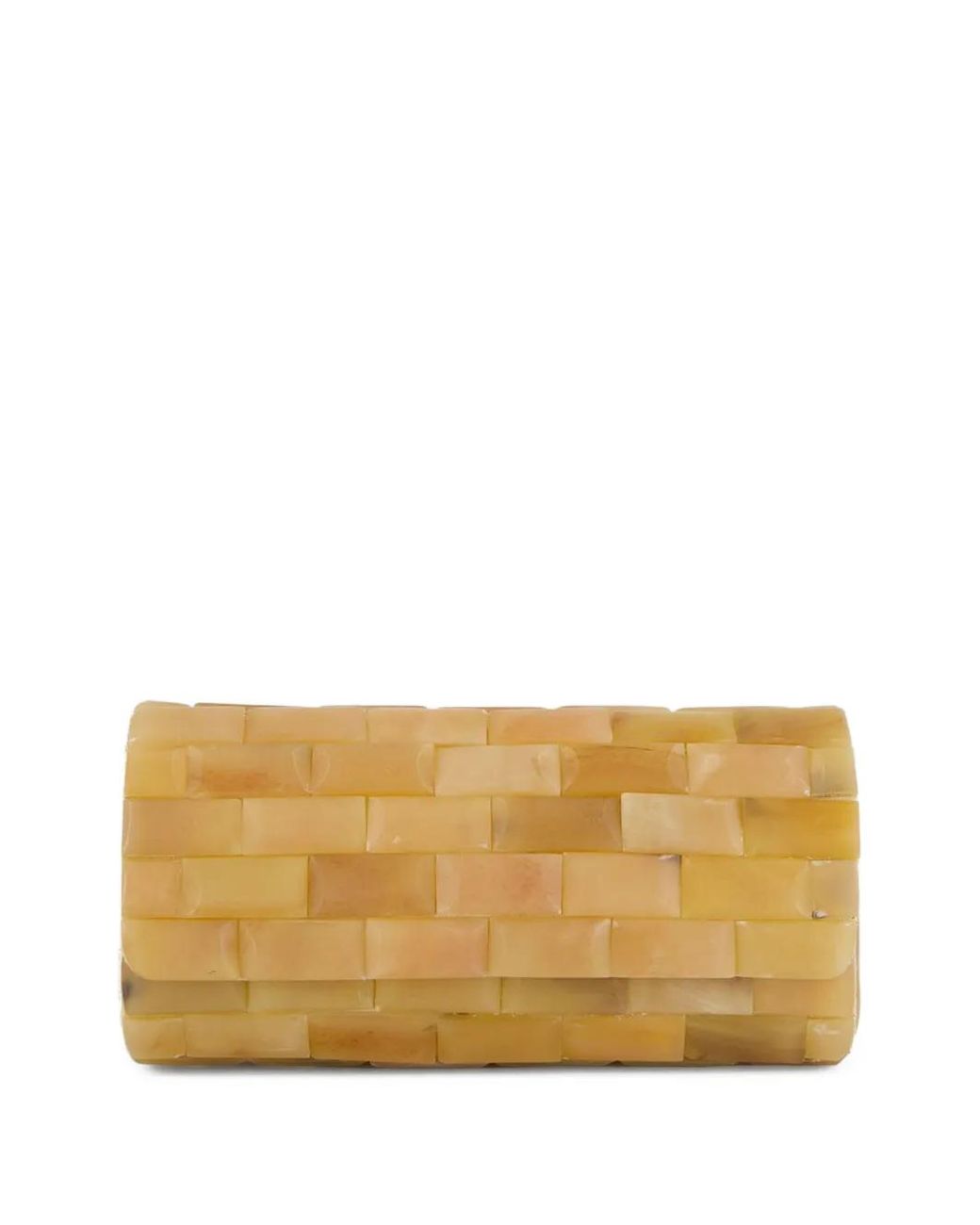 Glorinha Paranagua Natural Anouska Brick-Pattern Clutch Bag
