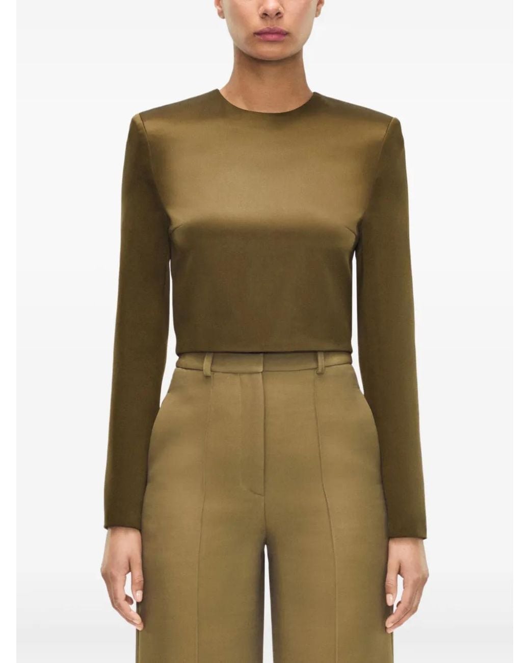 Adam Lippes Green Keira Blouse