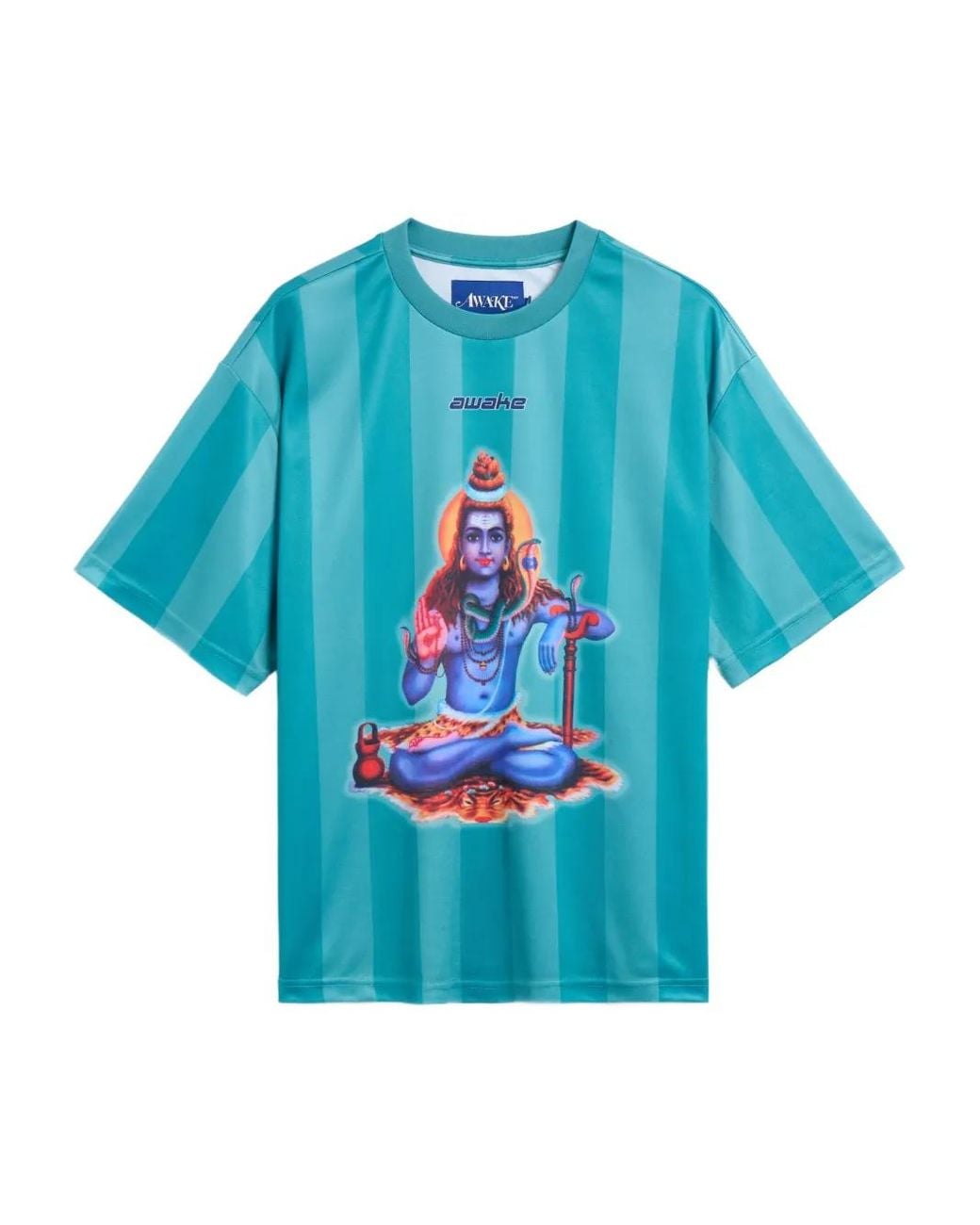 AWAKE NY Blue Graphic Jersey T-Shirt for men
