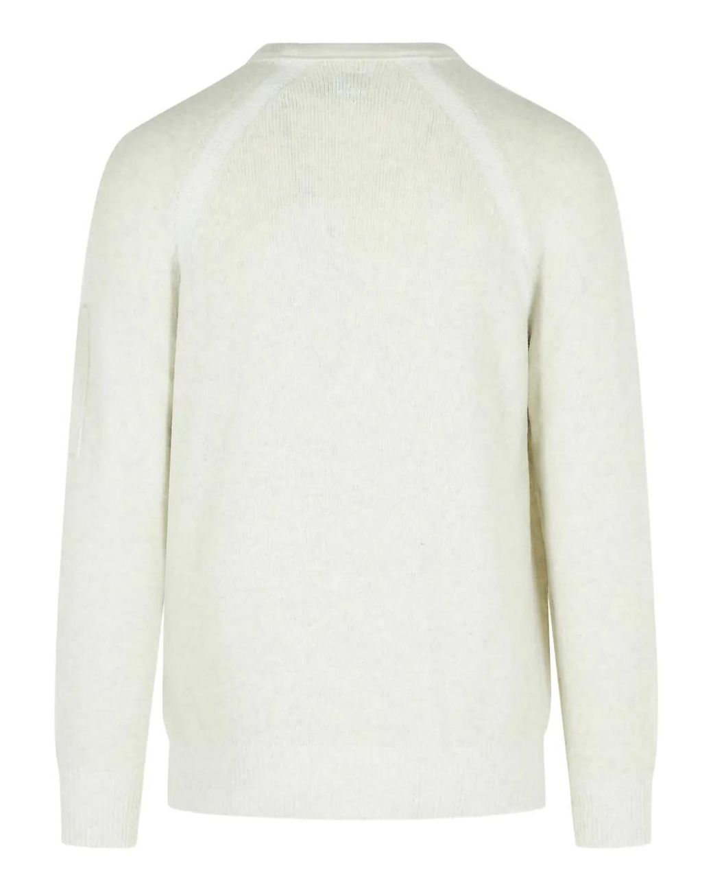 C P Company White Logo-Patch Sweater for men