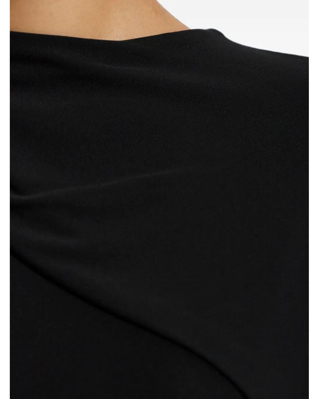 Alexander Wang Black Haut Drapé À Design Asymétrique