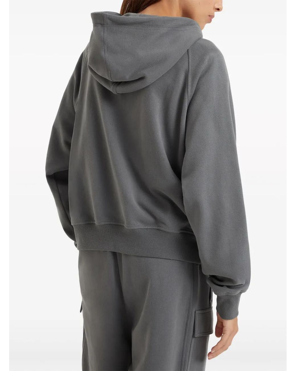 Brunello Cucinelli Gray Monili Cotton Zip-up Hoodie