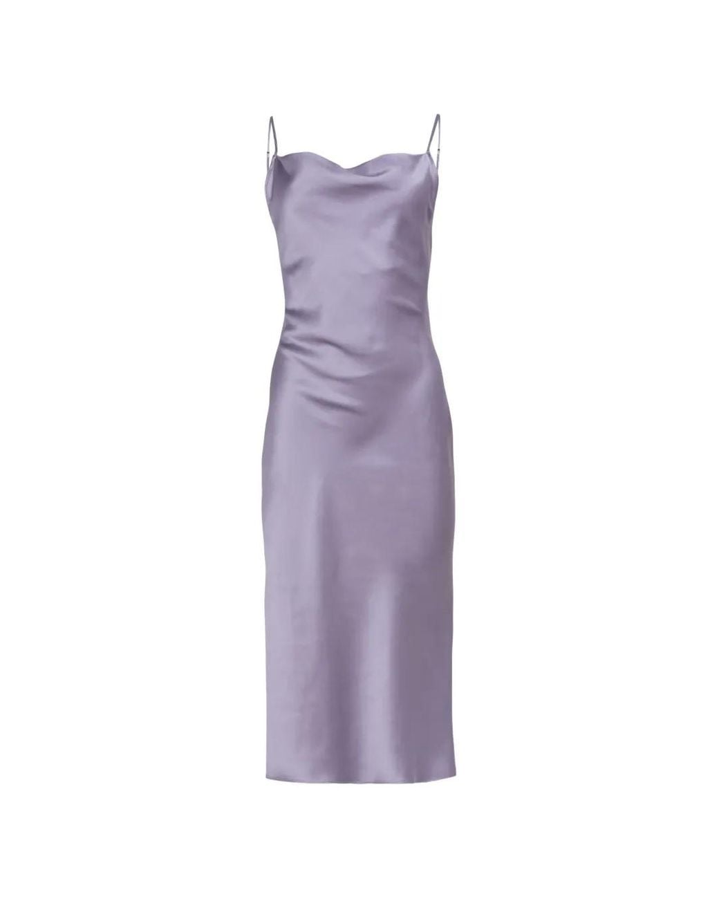 Fleur du Mal Purple Cowl-Neck Midi Dress