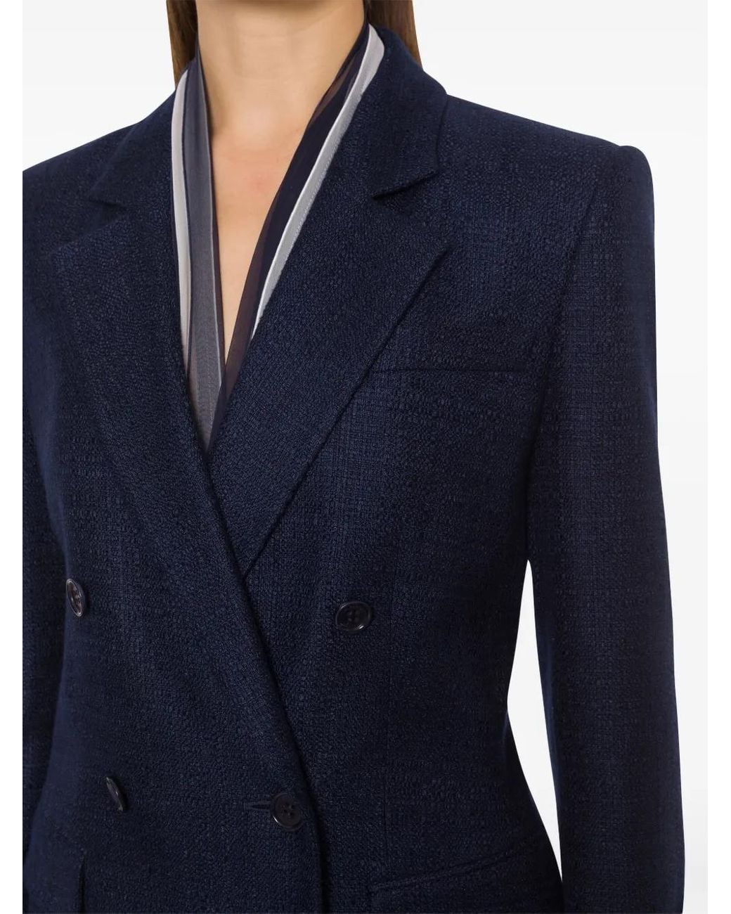 Alberta Ferretti Blue Double-Breasted Blazer