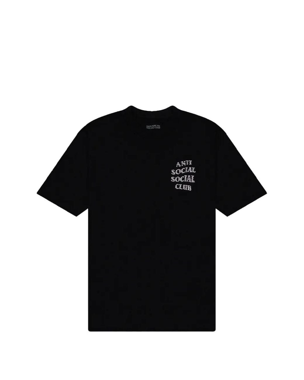 ANTI SOCIAL SOCIAL CLUB Black Rhinestone-Embellished T-Shirt for men