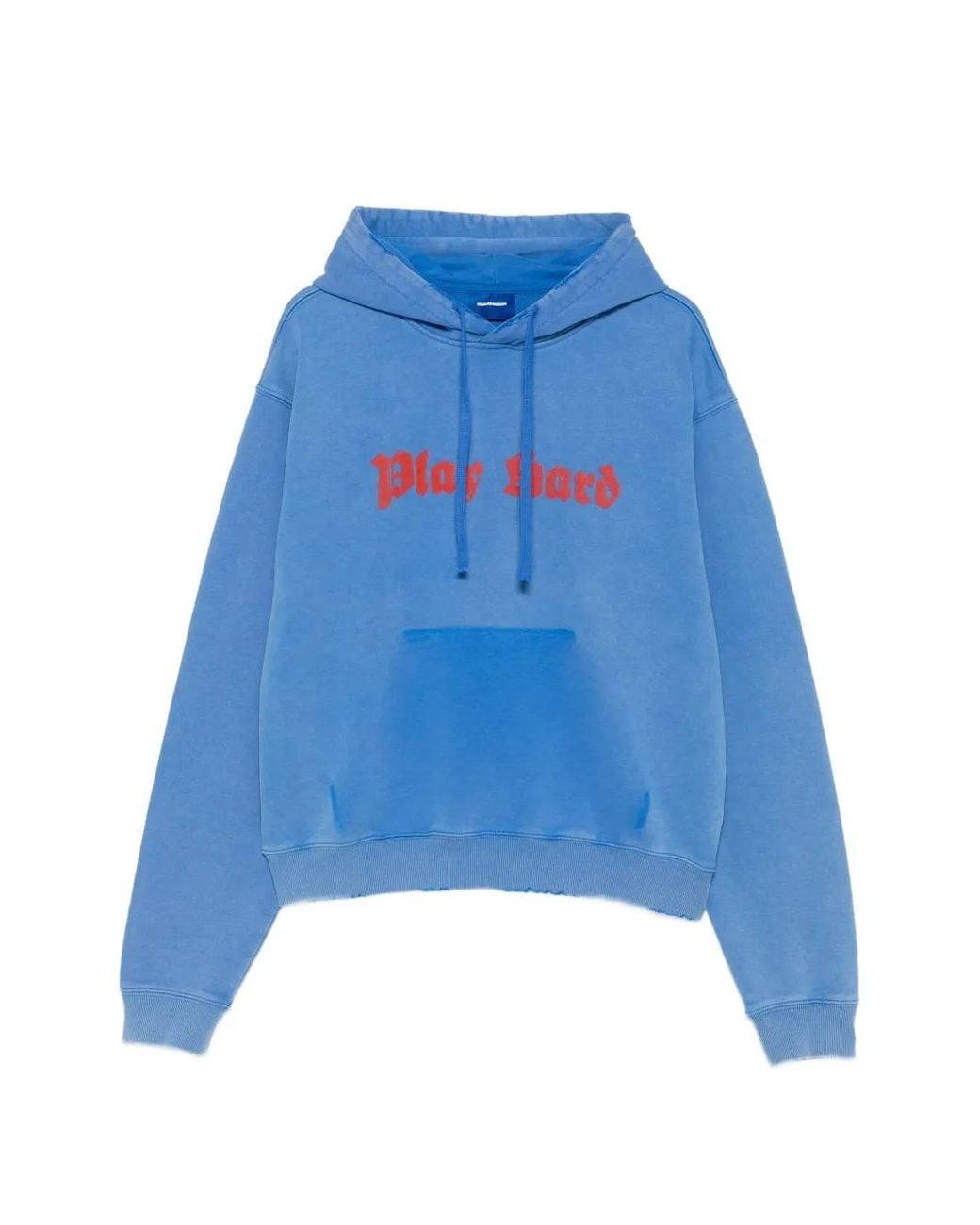 DAGGER Blue Hoodie Imprimé À Effet Usé for men