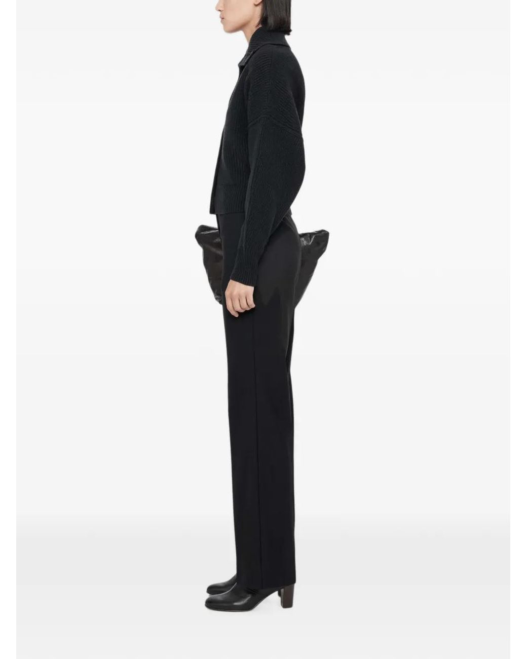 AllSaints Black Caron Ribbed Knit Cardigan