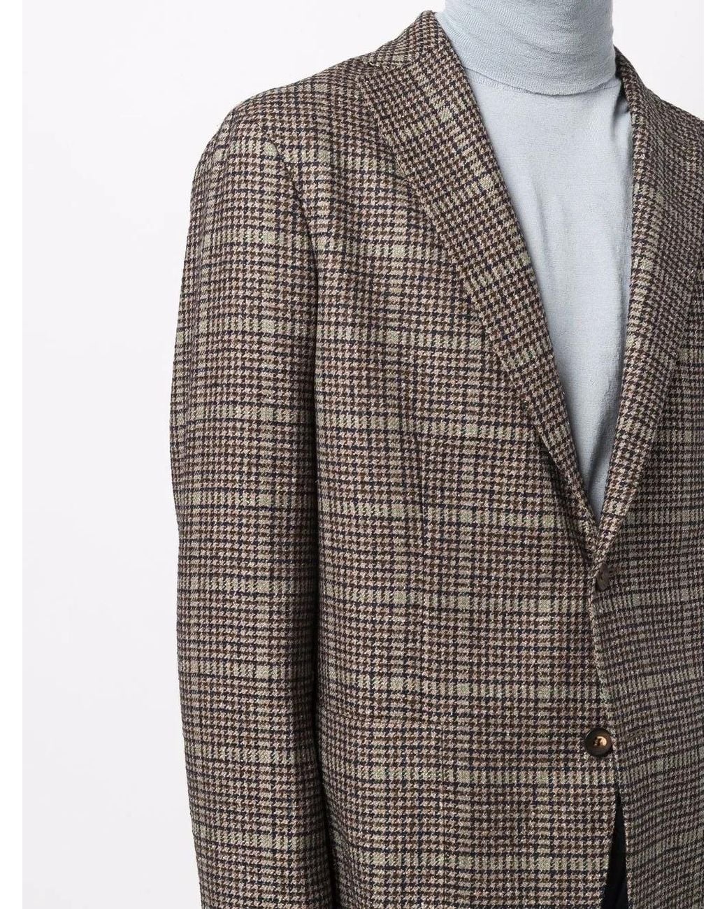 Boglioli Geruite Blazer in het Brown voor heren
