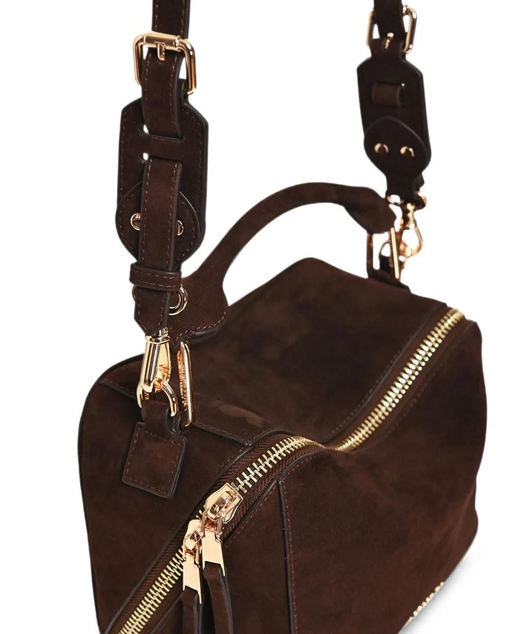 Essentiel Antwerp Brown Karin Suede Tote Bag
