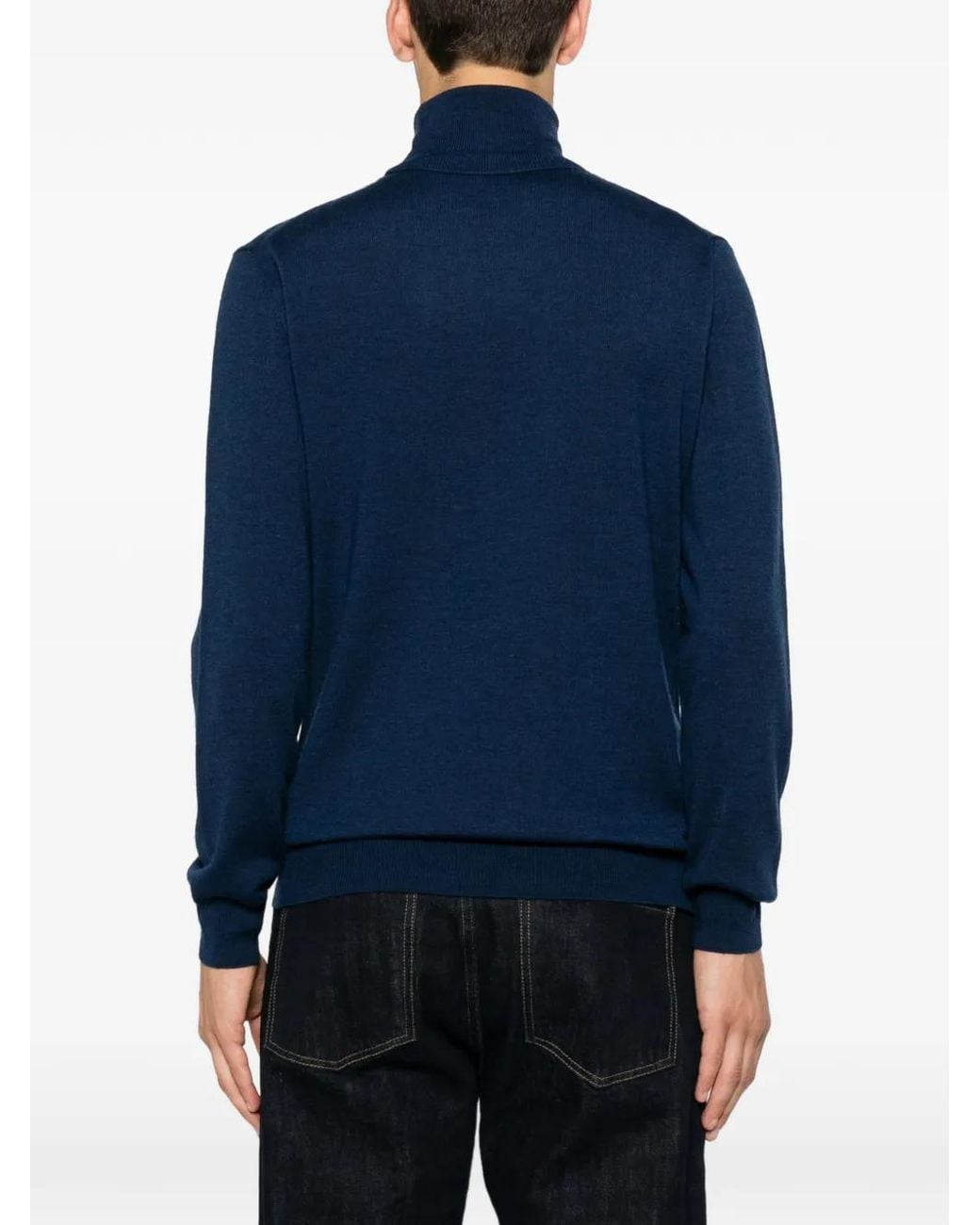 SERGIO MORETTI FIRENZE Blue Pull À Col Roulé for men