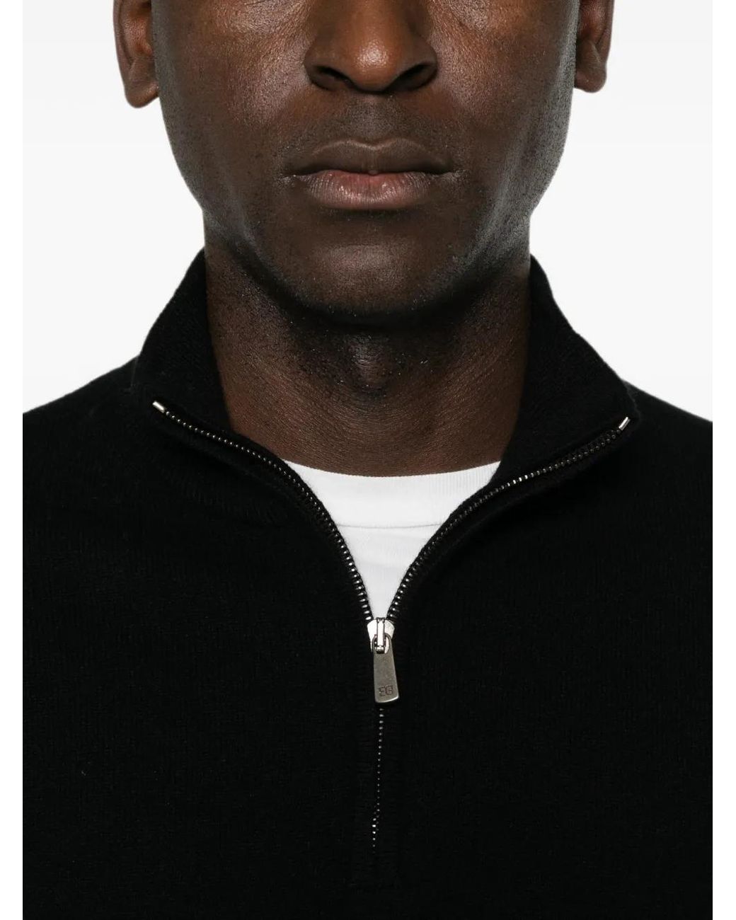 Bompard Black Half-Zip Sweater for men