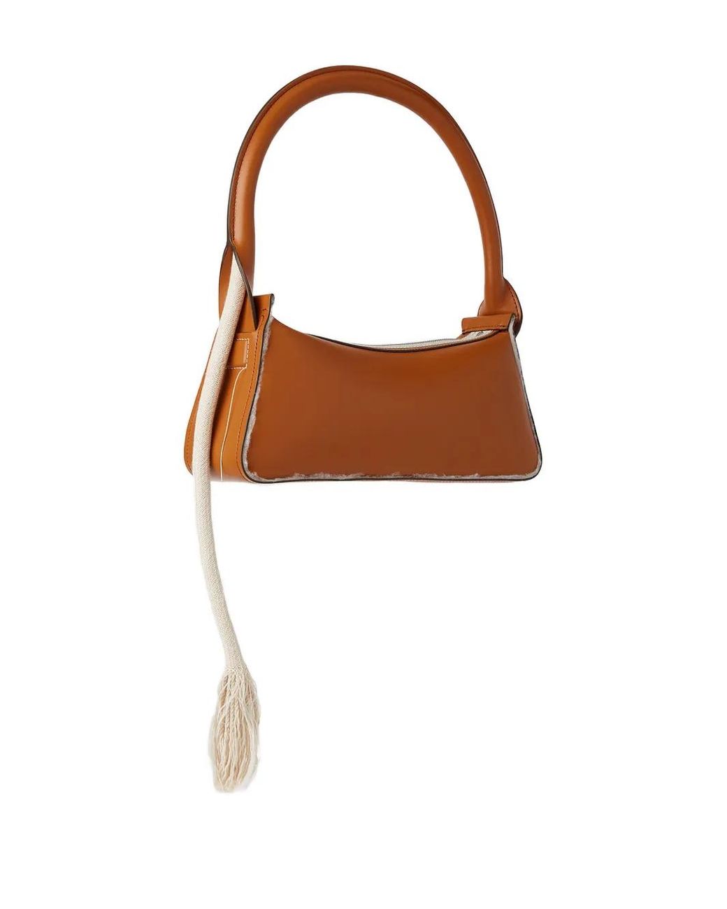 Dentro White Leather Tote Bag