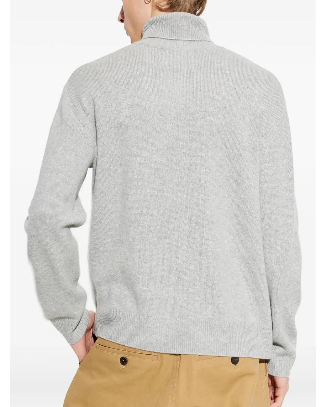Lisa Yang White Roll-Neck Sweater for men