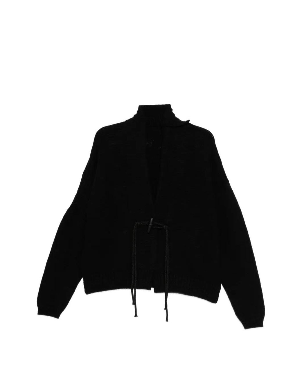 Y's Yohji Yamamoto Black Toggle-Fastening Cardigan