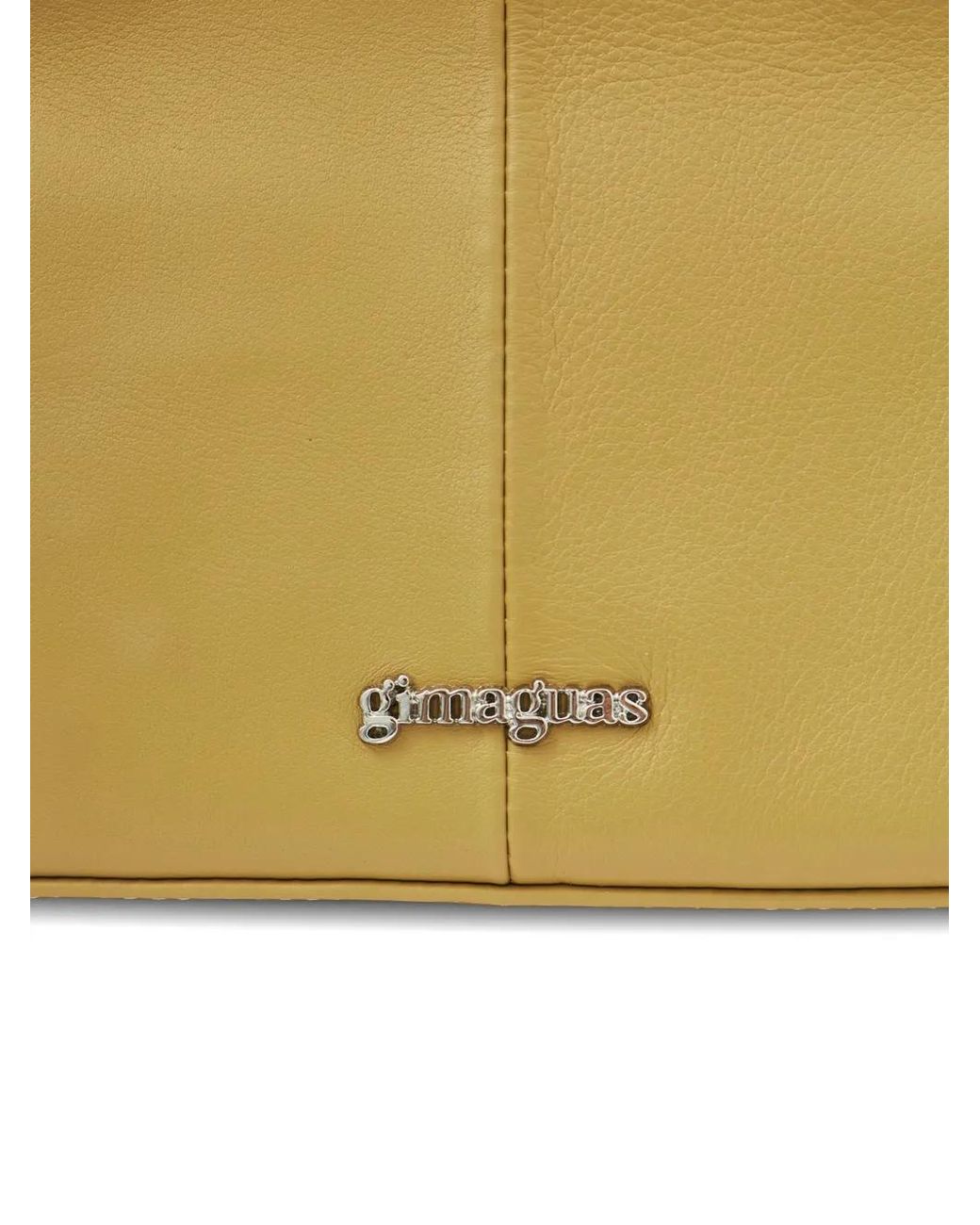 GIMAGUAS Metallic Buckle-Detail Leather Tote Bag
