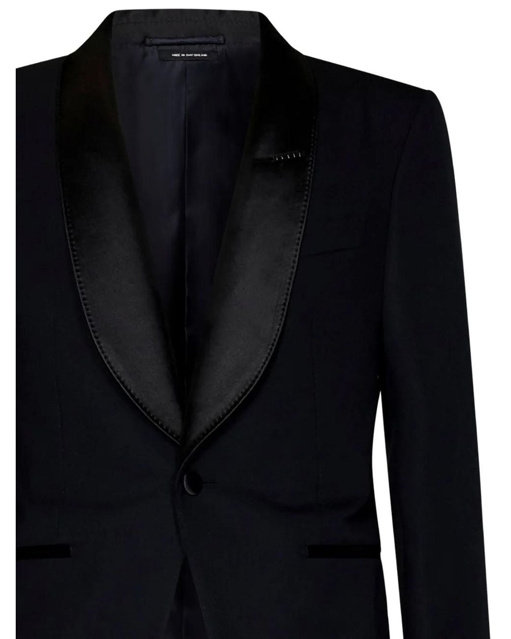 Tom Ford Black Wool Suit for men