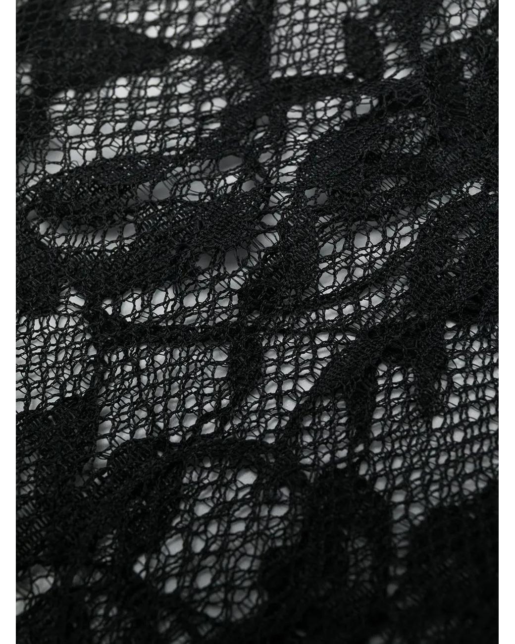 Maison Close Black Lace Mid-Calf Socks