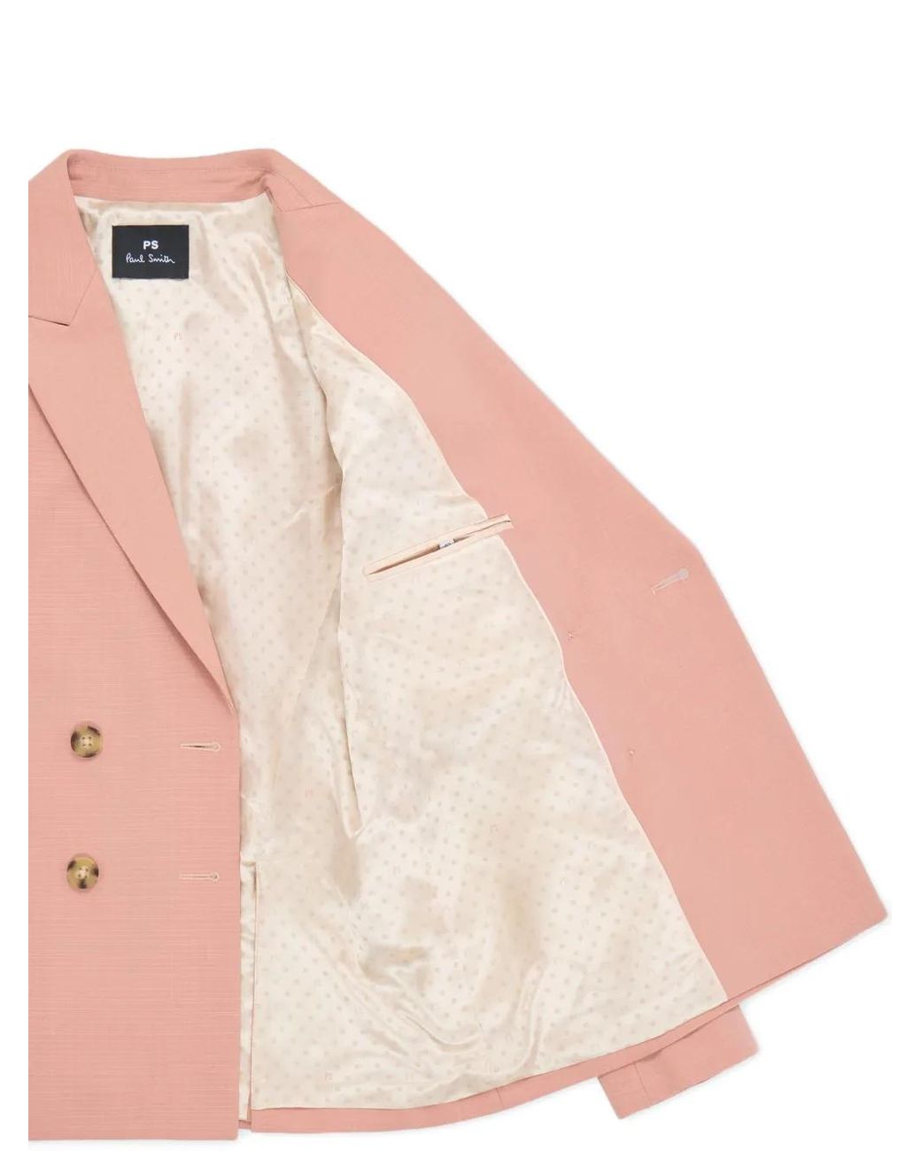 Paul Smith Pink Button Double-Breasted Blazer