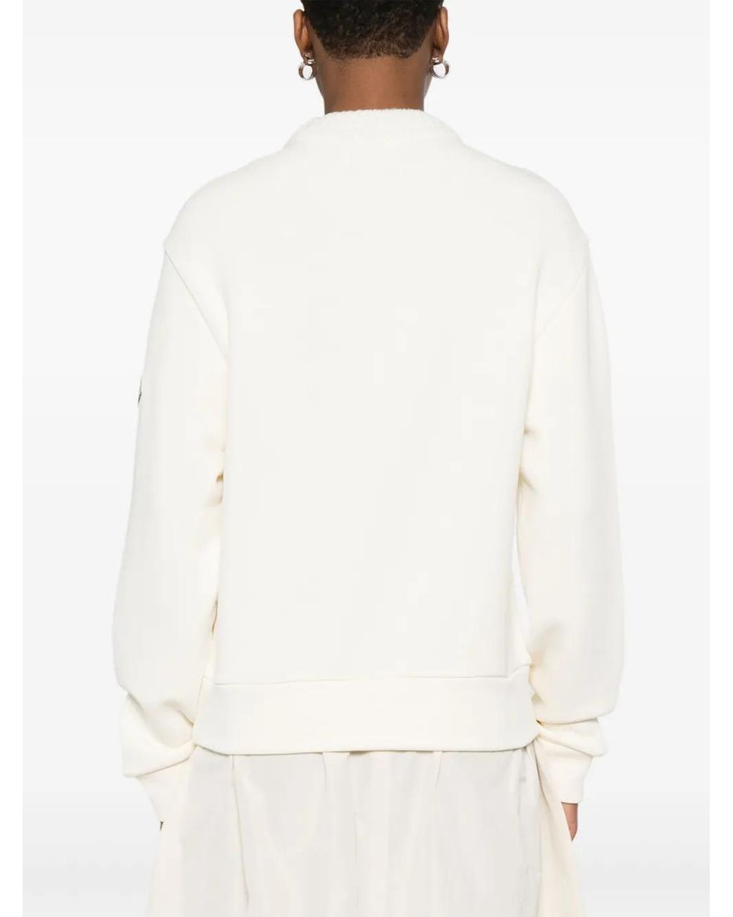 Moncler White Crew-Neck Sweatshirt
