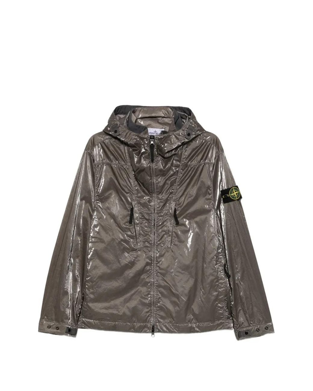 Stone Island Brown 41Ns01 Zip-Up Jacket for men