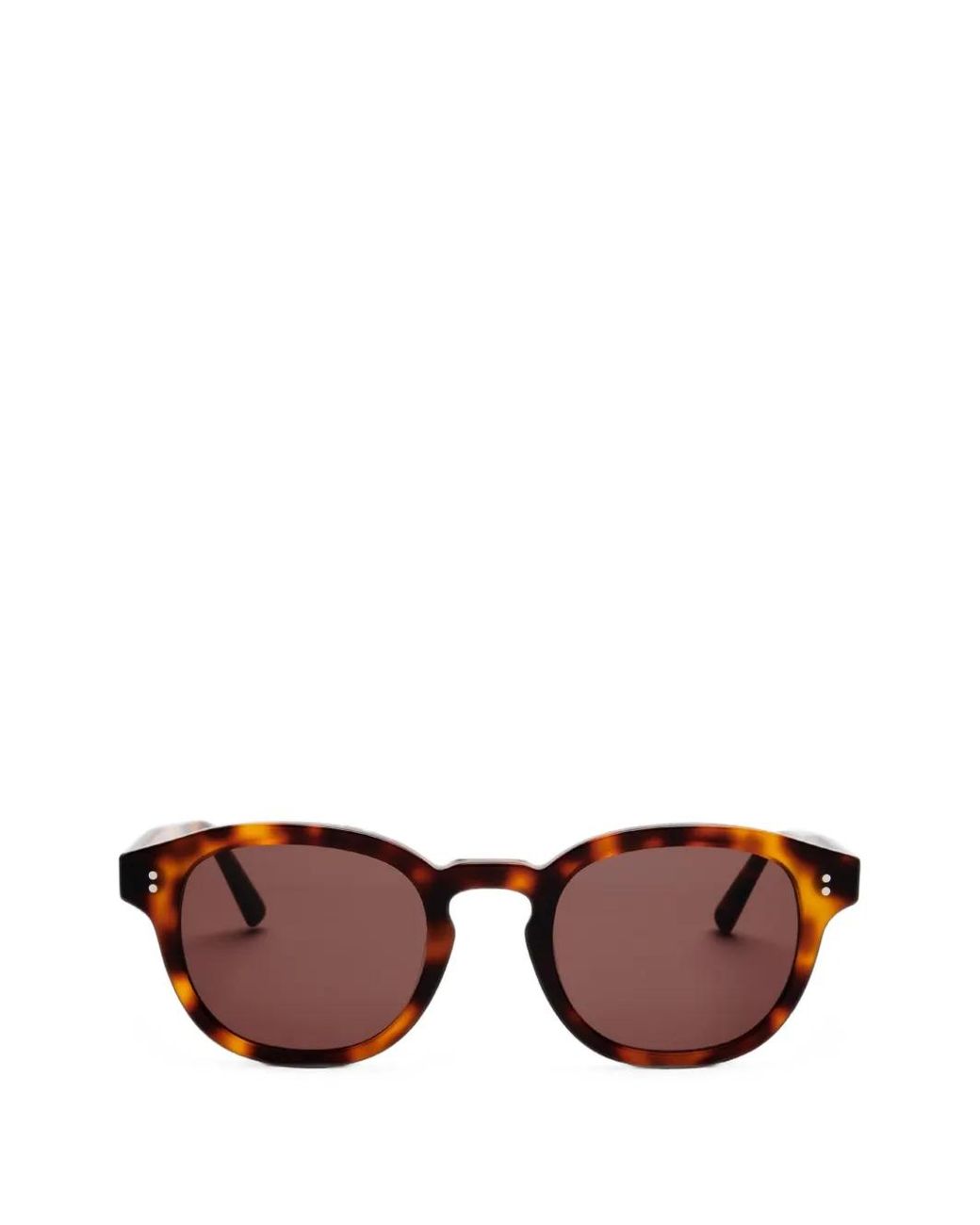 Messyweekend Brown Bille Tortoiseshell-Effect Round-Frame Sunglasses